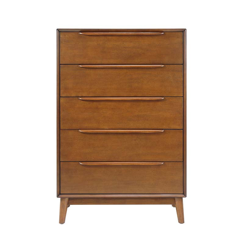 Raimunda 5-Drawer Chest Dresser with Solid Wood Frame