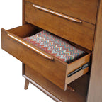 Raimunda 5-Drawer Chest Dresser with Solid Wood Frame