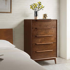 Raimunda 5-Drawer Chest Dresser with Solid Wood Frame