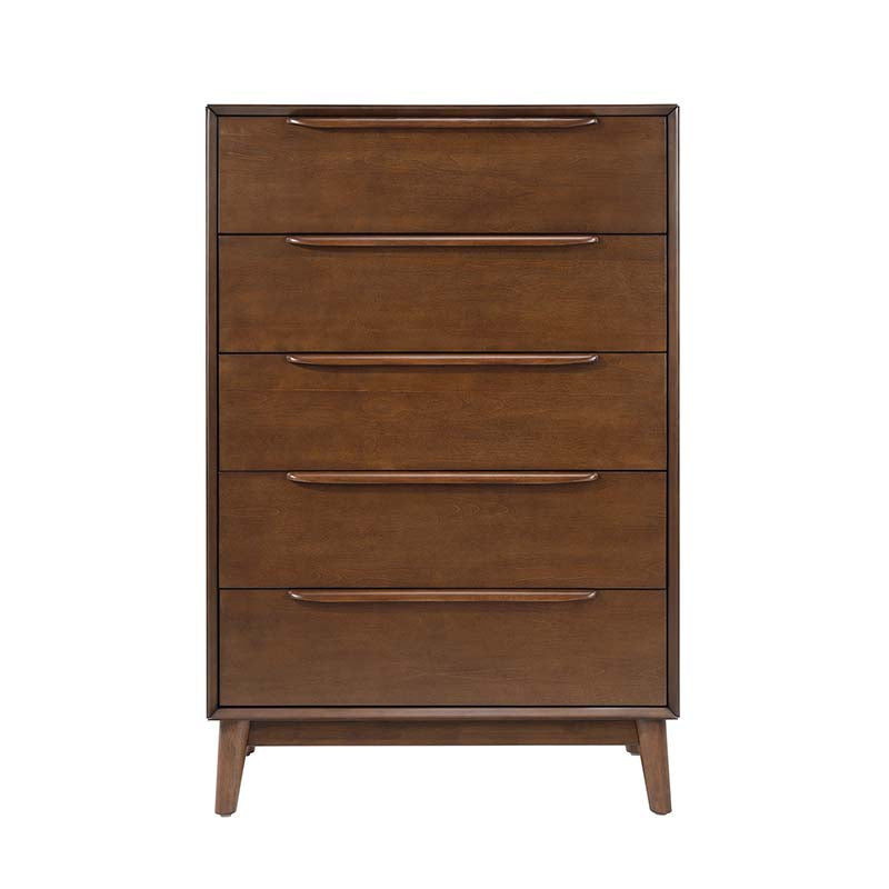 Raimunda 5-Drawer Chest Dresser with Solid Wood Frame