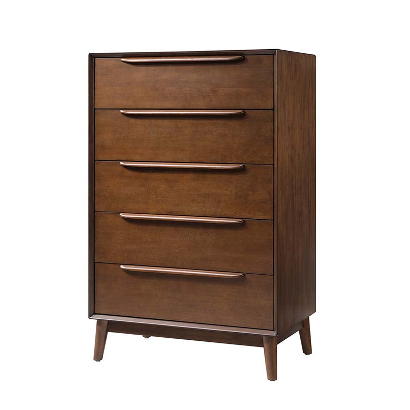 Raimunda 5-Drawer Chest Dresser with Solid Wood Frame