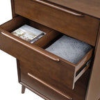 Raimunda 5-Drawer Chest Dresser with Solid Wood Frame