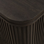 Modern Solid Wood Fluted Dresser with 6 Drawers & Oak Texture