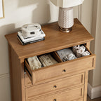 Robbie Transitional Solid Wood 6-Drawer Dresser for Bedroom Storage