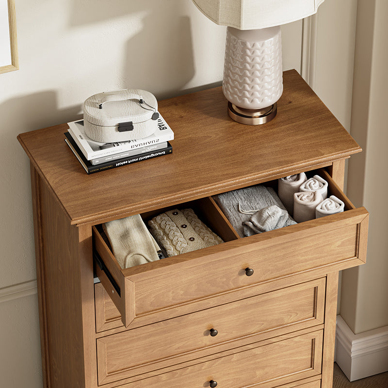 Robbie Transitional Solid Wood 6-Drawer Dresser for Bedroom Storage