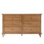 Robbie Transitional Solid Wood 6-Drawer Dresser for Bedroom Storage