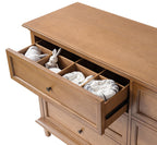 Robbie Transitional Solid Wood 6-Drawer Dresser for Bedroom Storage