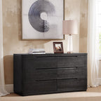 Brandon Modern Rubber Wood 6-Drawer Dresser