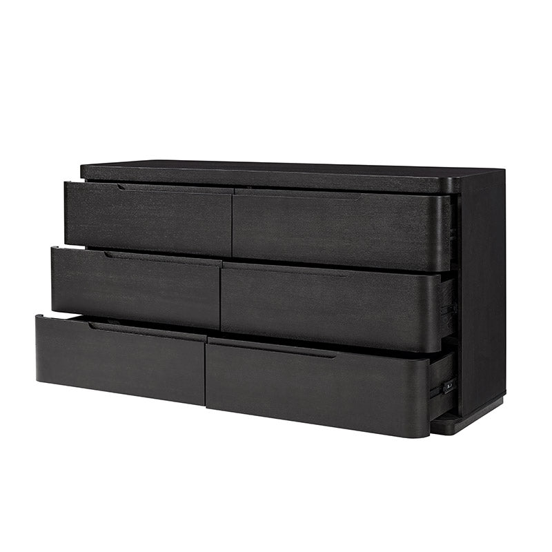 Brandon Modern Rubber Wood 6-Drawer Dresser