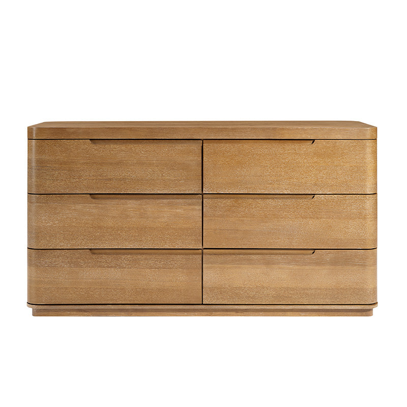 Brandon Modern Rubber Wood 6-Drawer Dresser