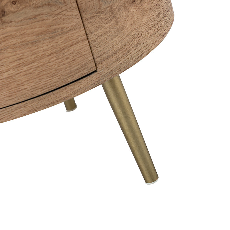 Etta 26 Tall Drum 3 - Drawer Round Boho End Table