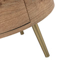 Etta 26 Tall Drum 3 - Drawer Round Boho End Table