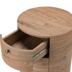 Etta 26 Tall Drum 3 - Drawer Round Boho End Table
