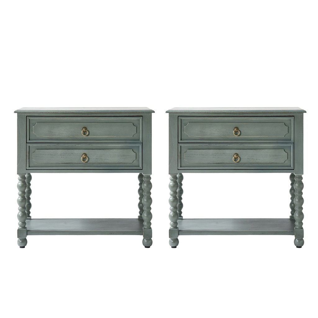 Multi-Functional Wooden Nightstand with USB & Open Shelf(Optional Types)