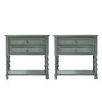 Multi-Functional Wooden Nightstand with USB & Open Shelf(Optional Types)