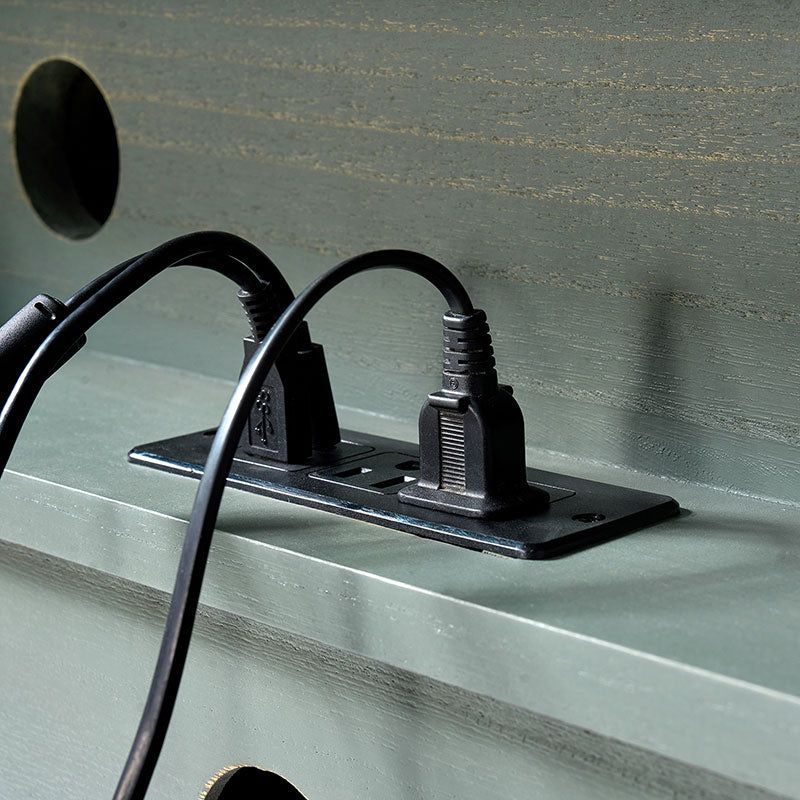 Multi-Functional Wooden Nightstand with USB & Open Shelf(Optional Types)