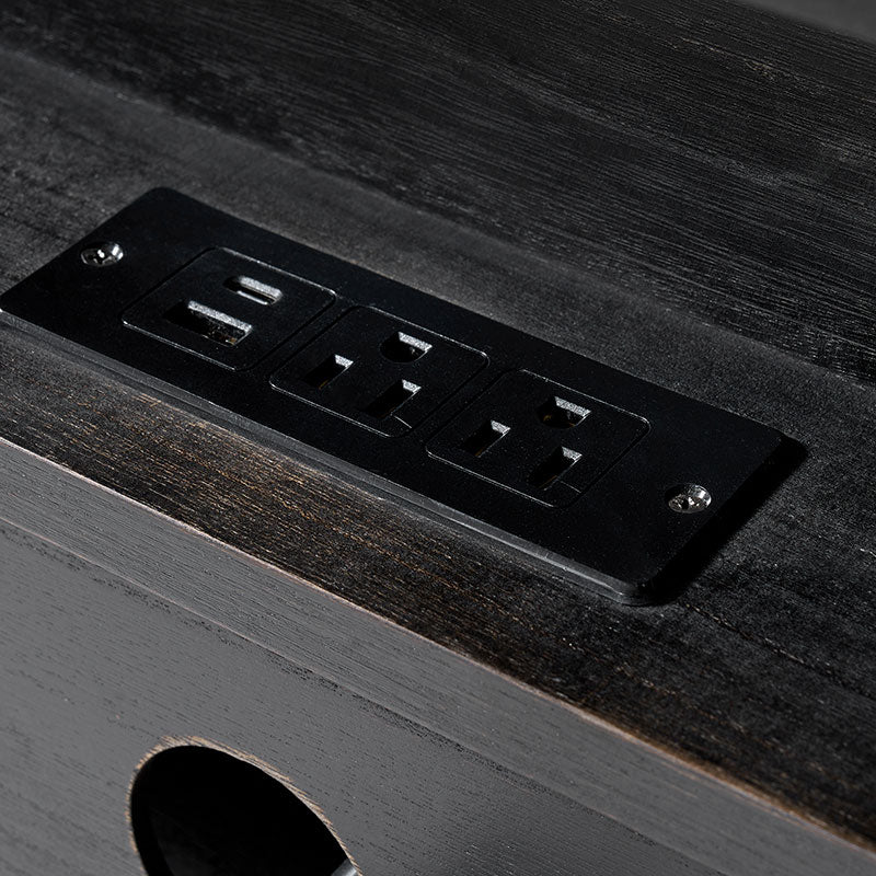 Multi-Functional Wooden Nightstand with USB & Open Shelf(Optional Types)