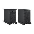 Roque Storage End Table with Hooded Wheels & Built-In Outlets(Optional Types)