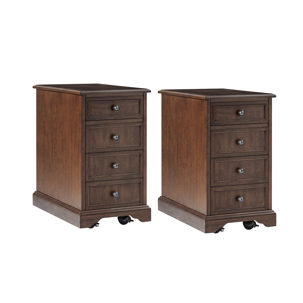 Roque Storage End Table with Hooded Wheels & Built-In Outlets(Optional Types)