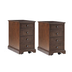 Roque Storage End Table with Hooded Wheels & Built-In Outlets(Optional Types)