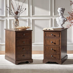 Roque Storage End Table with Hooded Wheels & Built-In Outlets(Optional Types)