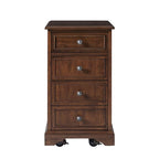 Roque Storage End Table with Hooded Wheels & Built-In Outlets(Optional Types)