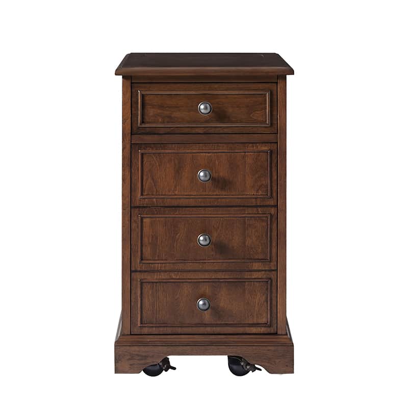 Roque Storage End Table with Hooded Wheels & Built-In Outlets(Optional Types)