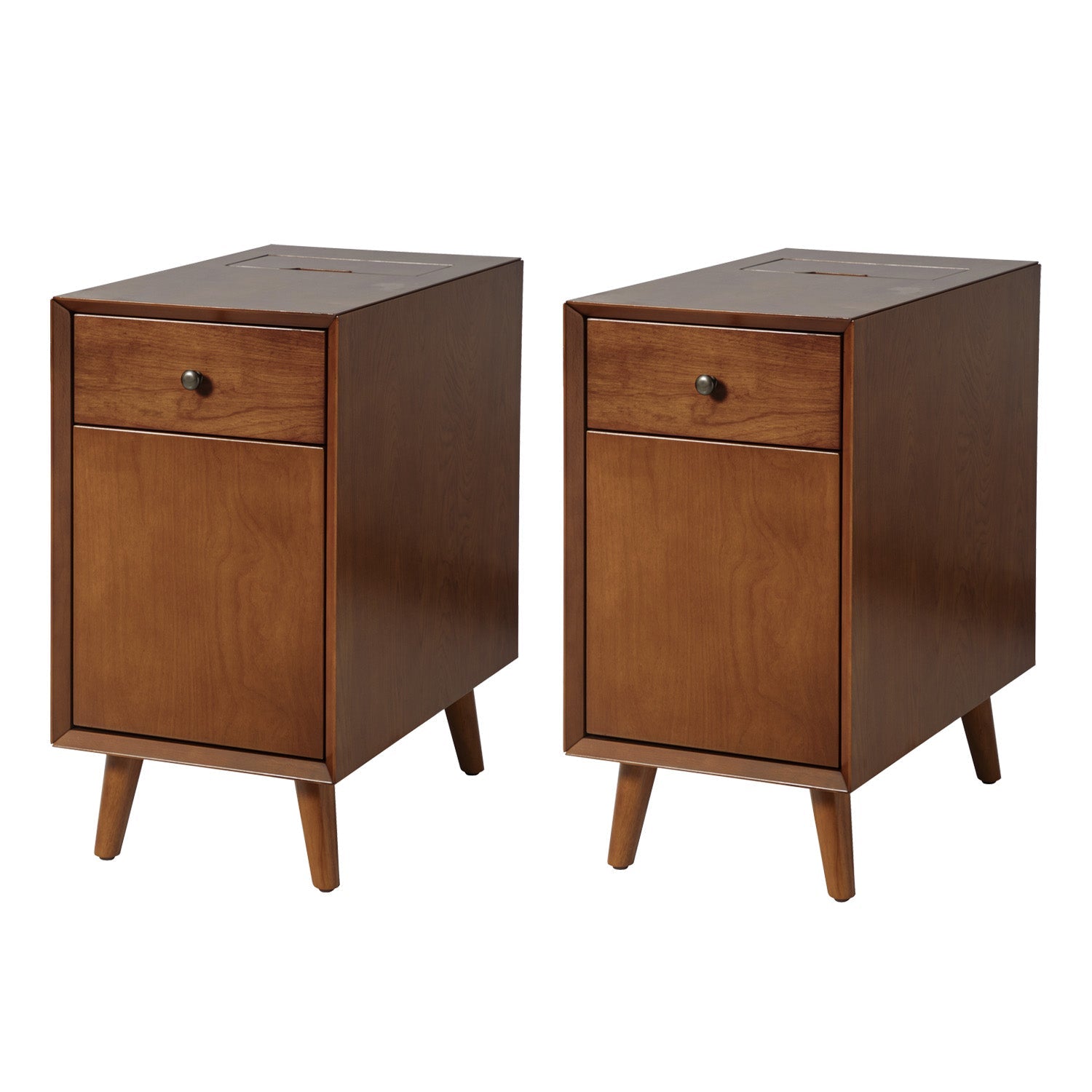 Vira End Table with Storage and Built-in Outlets(Optional Types)