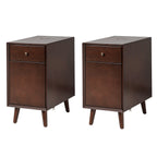 Vira End Table with Storage and Built-in Outlets(Optional Types)