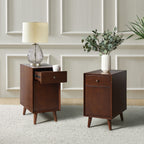 Vira End Table with Storage and Built-in Outlets(Optional Types)