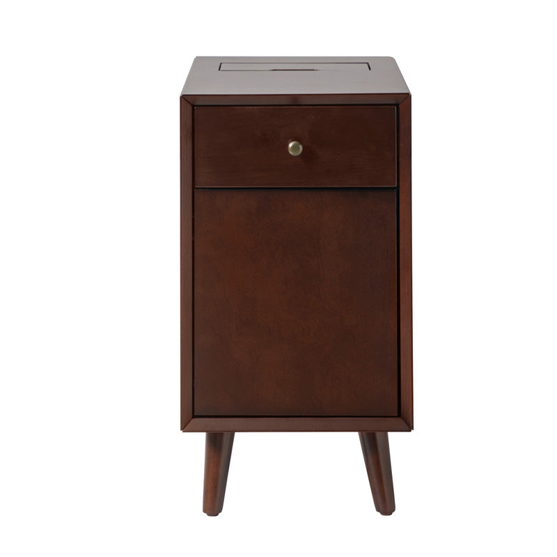 Vira End Table with Storage and Built-in Outlets(Optional Types)