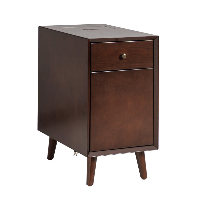 Vira End Table with Storage and Built-in Outlets(Optional Types)