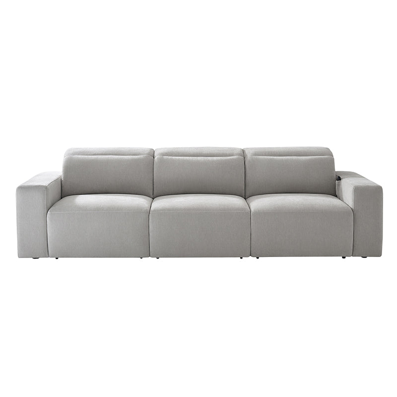 Moussea Modern Chenille Power Reclining Sofa with Sofa Bed Functionality