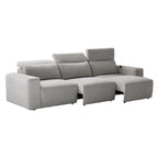 Moussea Modern Chenille Power Reclining Sofa with Sofa Bed Functionality