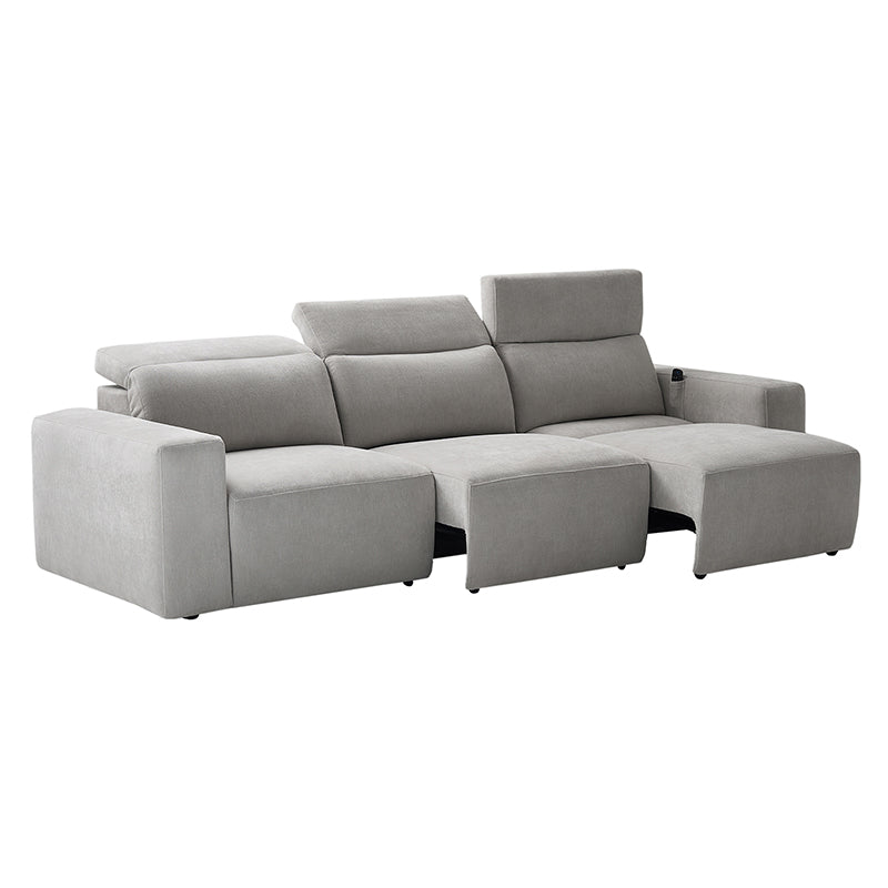 Moussea Modern Chenille Power Reclining Sofa with Sofa Bed Functionality