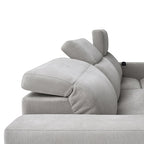 Moussea Modern Chenille Power Reclining Sofa with Sofa Bed Functionality