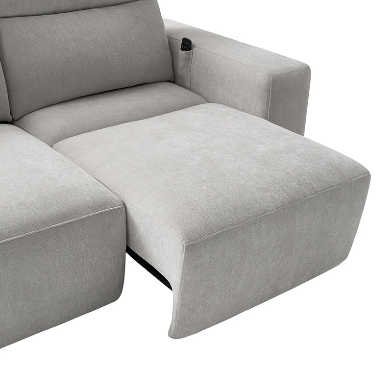 Moussea Modern Chenille Power Reclining Sofa with Sofa Bed Functionality