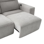 Moussea Modern Chenille Power Reclining Sofa with Sofa Bed Functionality