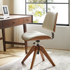 Griselda Adjustable Office Chair with Stable Wooden Structure & Ergonomic Backrest
