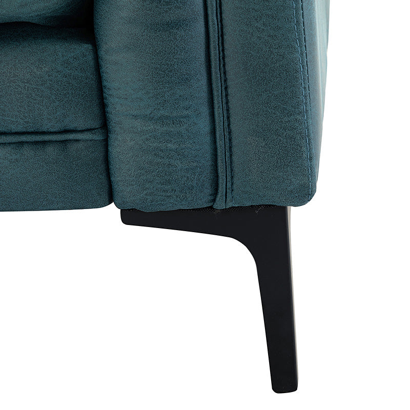 Capsa 84″ Vegan Leather Tufted Sofa – Mid-Century Glam, Durable & Breathable