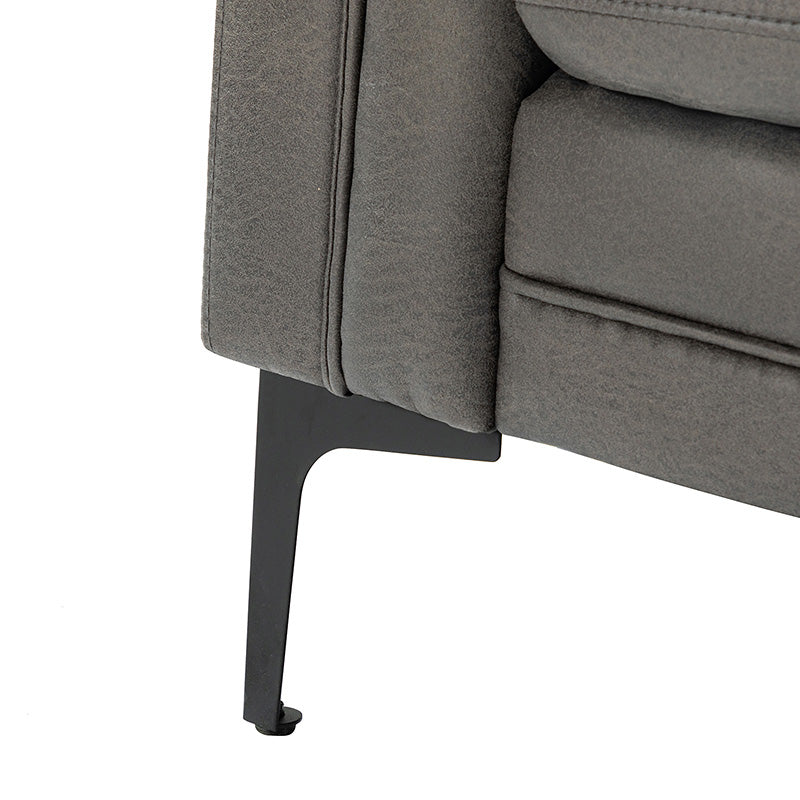 Capsa 84″ Vegan Leather Tufted Sofa – Mid-Century Glam, Durable & Breathable