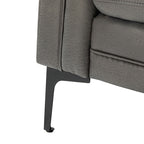 Capsa 84″ Vegan Leather Tufted Sofa – Mid-Century Glam, Durable & Breathable