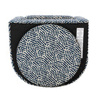 Pablo Modern Swivel Barrel Chair with Upholstered Fabric & Metal Base