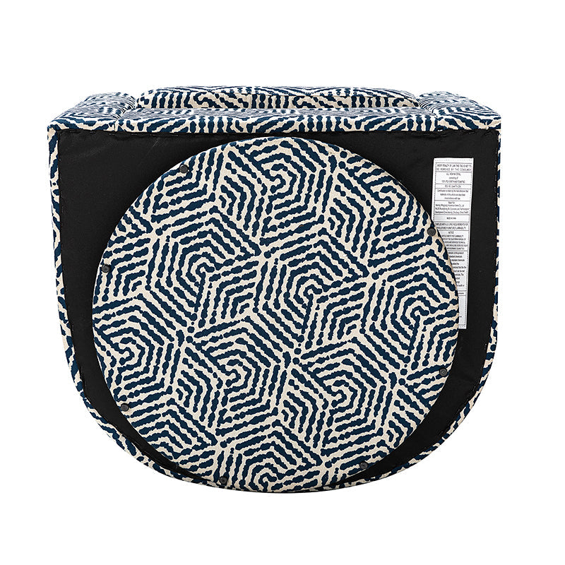 Pablo Modern Swivel Barrel Chair with Upholstered Fabric & Metal Base