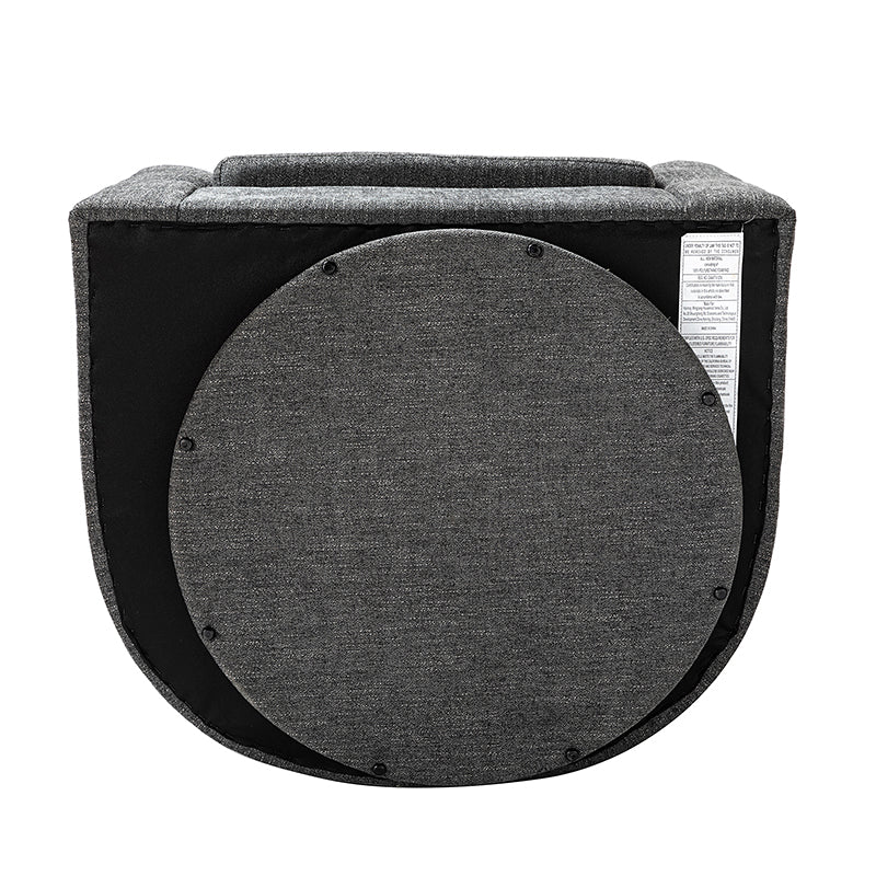 Pablo Modern Swivel Barrel Chair with Upholstered Fabric & Metal Base