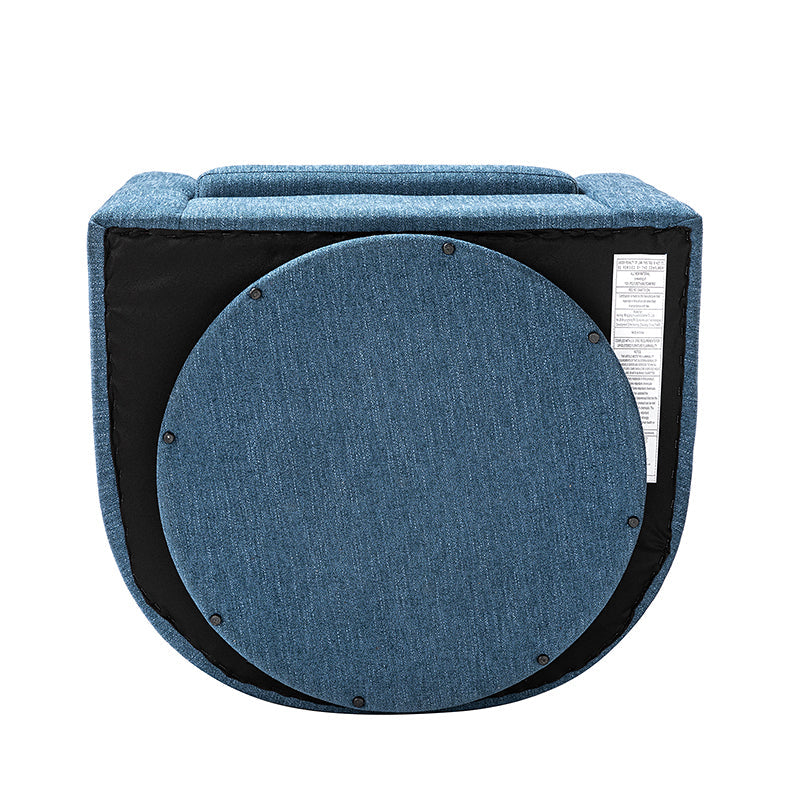 Pablo Modern Swivel Barrel Chair with Upholstered Fabric & Metal Base