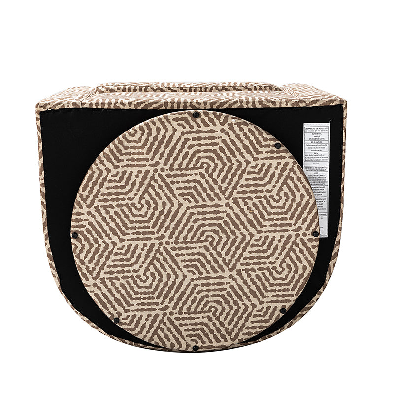 Pablo Modern Swivel Barrel Chair with Upholstered Fabric & Metal Base