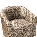 Pablo Modern Swivel Barrel Chair with Upholstered Fabric & Metal Base