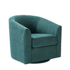 Pablo Modern Swivel Barrel Chair with Upholstered Fabric & Metal Base