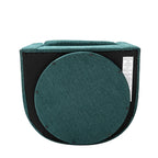 Pablo Modern Swivel Barrel Chair with Upholstered Fabric & Metal Base